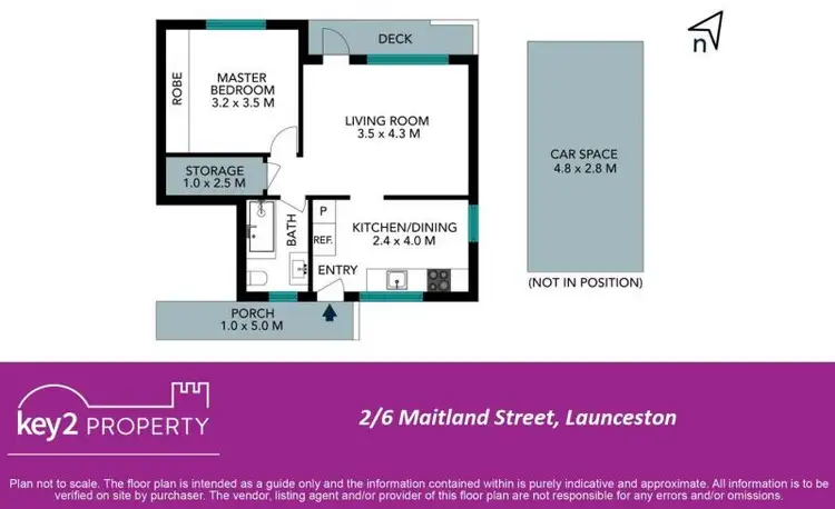 Floorplan of Homely unit listing, 2/6 Maitland Street, Launceston TAS 7250