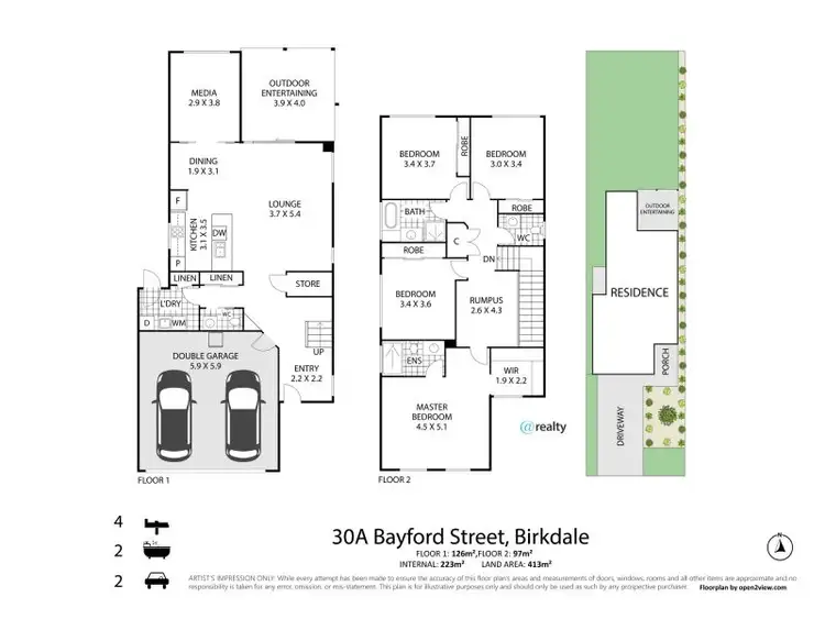 Floorplan of Homely house listing, 30A Bayford Street, Birkdale QLD 4159