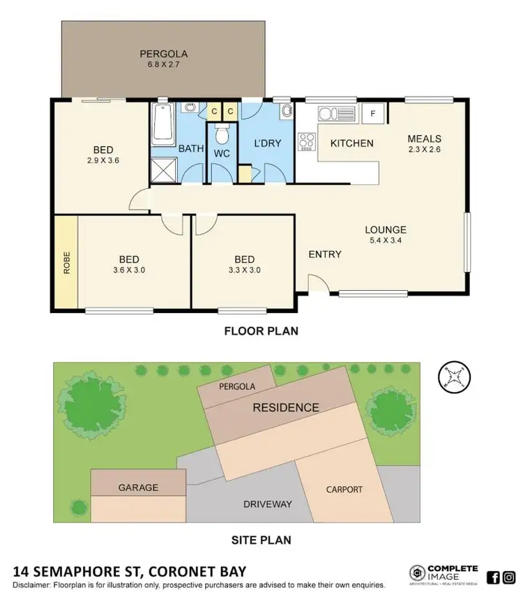 Floorplan of Homely house listing, 14 Semaphore Street, Coronet Bay VIC 3984