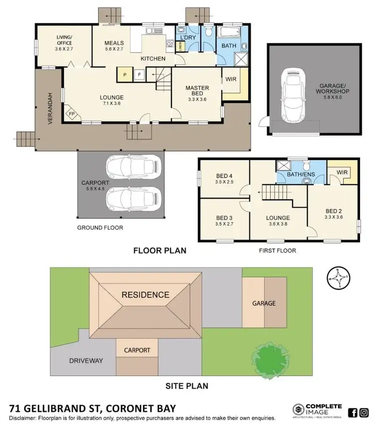 Floorplan of Homely house listing, 71 Gellibrand Street, Coronet Bay VIC 3984