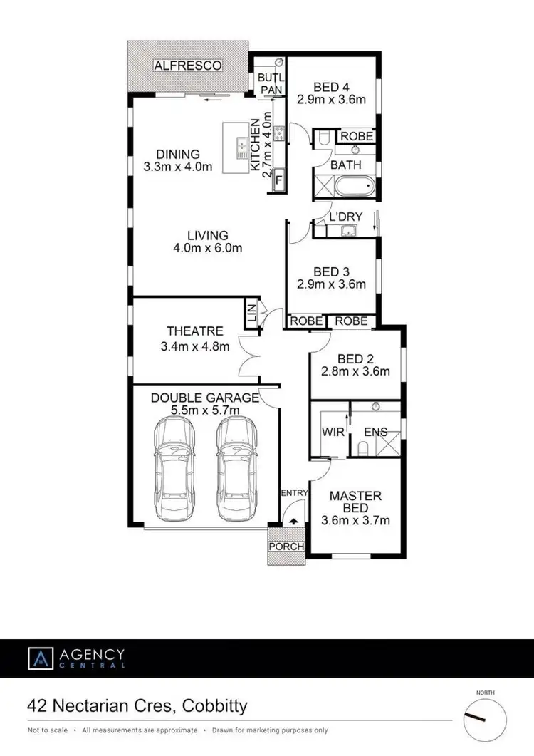 Floorplan of Homely house listing, 42 Nectarine Crescent, Cobbitty NSW 2570