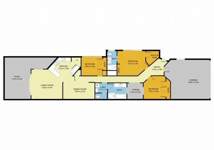Floorplan of Homely semi-detached listing, 2/72 Pacific Drive, Banksia Beach QLD 4507