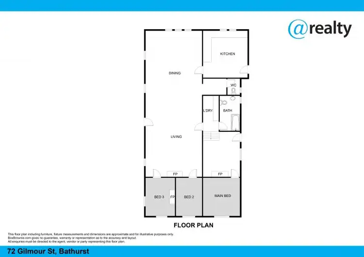 Floorplan of Homely rural property listing, 72 Gilmour Street, Kelso NSW 2795