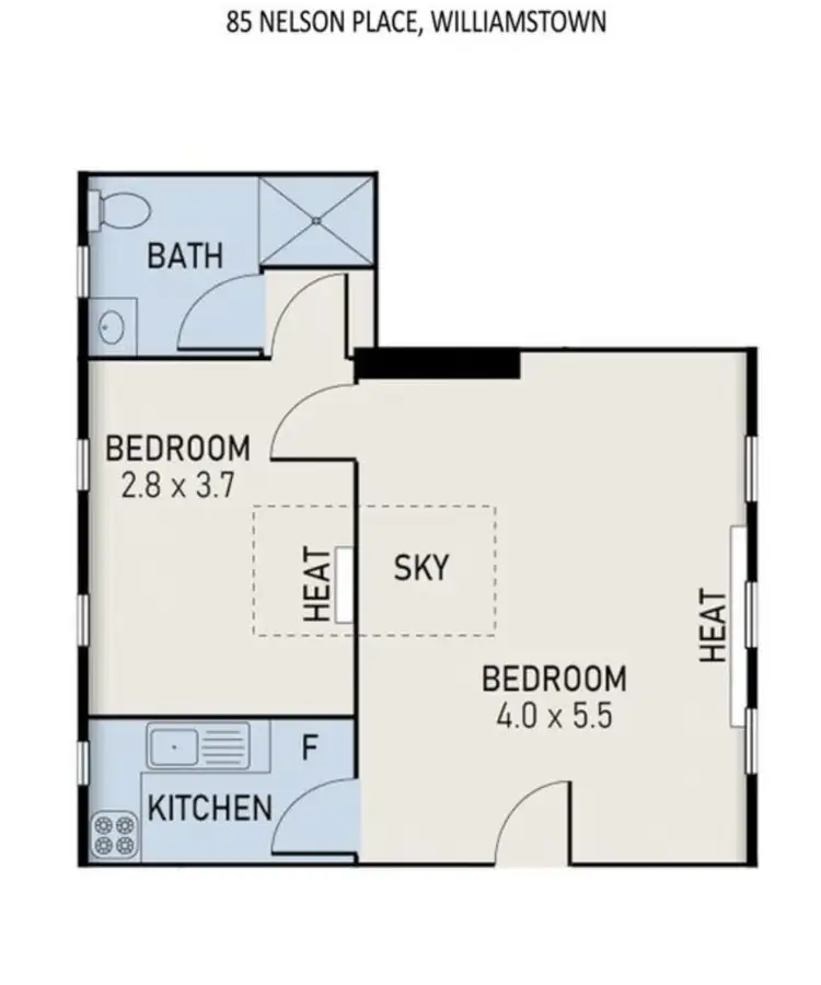 Floorplan of Homely apartment listing, 85 Nelson place, Williamstown VIC 3016
