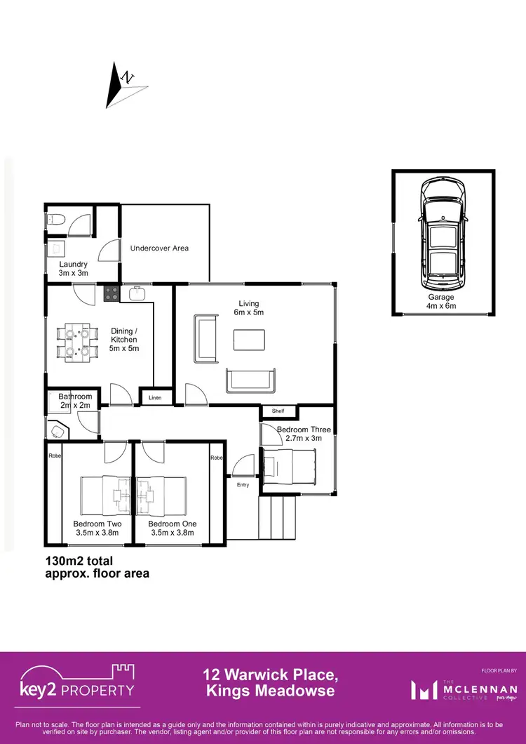Floorplan of Homely house listing, 12 Warwick Place, Kings Meadows TAS 7249
