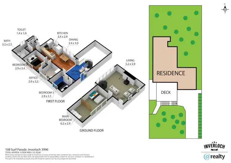 Floorplan of Homely house listing, 108 Surf Parade, Inverloch VIC 3996