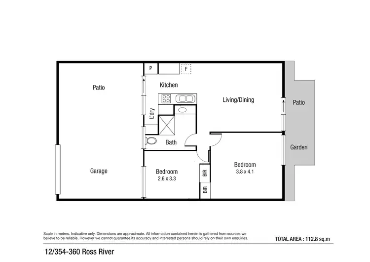 Floorplan of Homely unit listing, 12/354-360 Ross River Road, Cranbrook QLD 4814