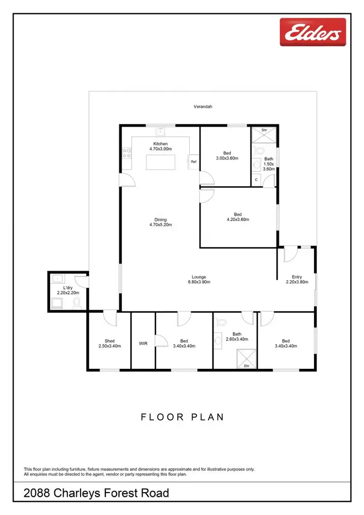 Floorplan of Homely rural property listing, 2088 Charleys Forest Road, Charleys Forest NSW 2622