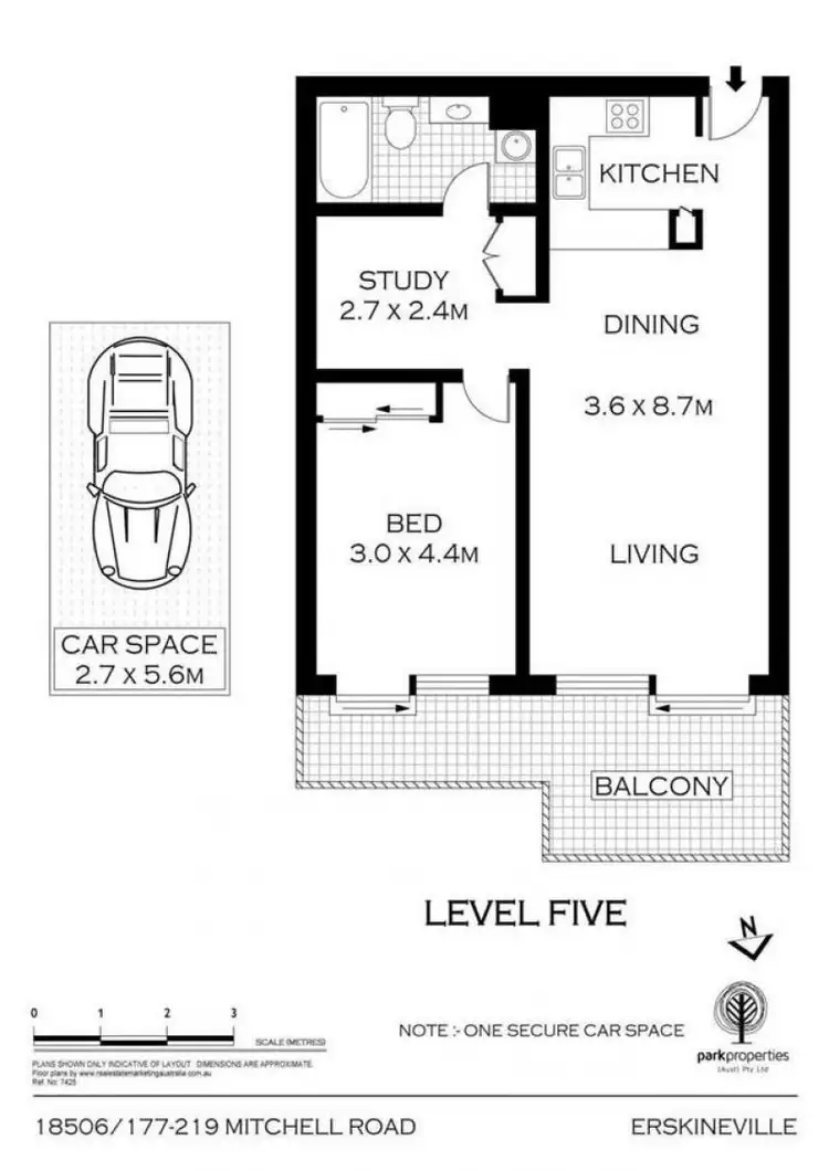 Floorplan of Homely apartment listing, 18506/177-219 Mitchell Road, Erskineville NSW 2043