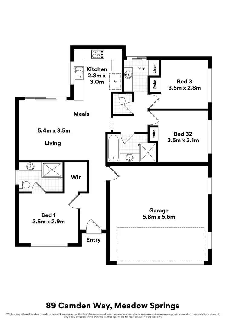 Floorplan of Homely house listing, 89 Camden Way, Meadow Springs WA 6210