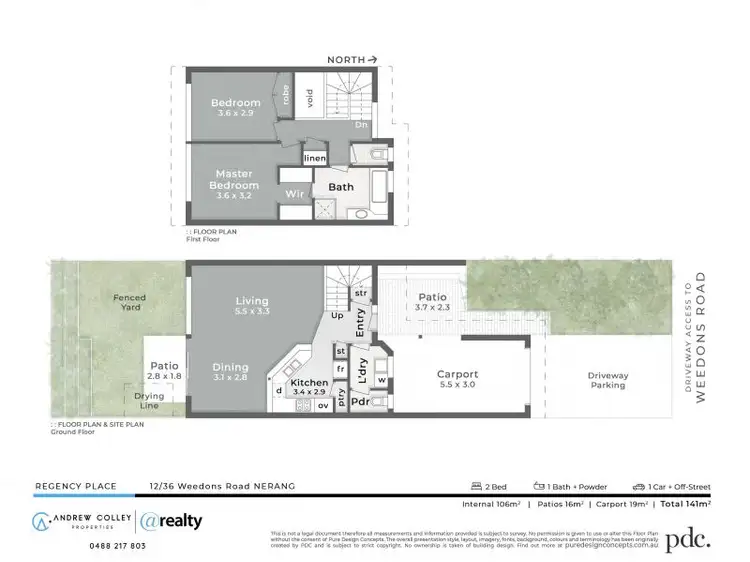 Floorplan of Homely townhouse listing, 12/36 Weedons Road, Nerang QLD 4211
