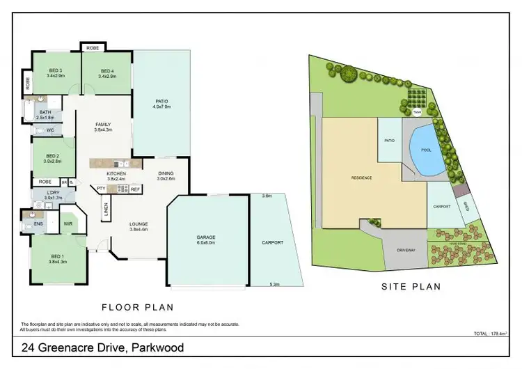 Floorplan of Homely house listing, 24 Greenacre Drive, Parkwood QLD 4214