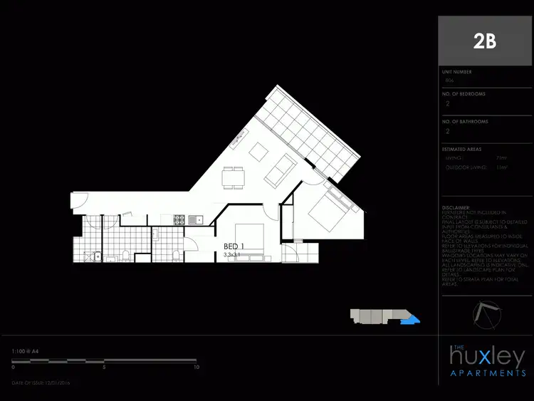 Floorplan of Homely apartment listing, 806/1-9 Beresford Street, Newcastle West NSW 2302
