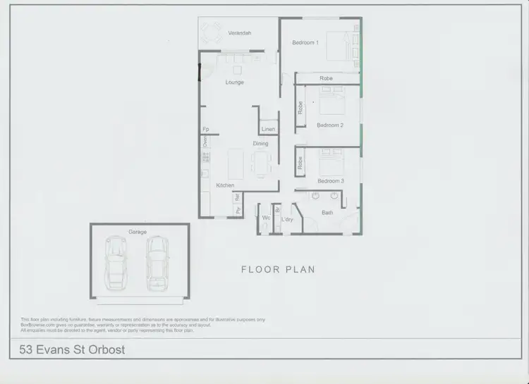 Floorplan of Homely house listing, 53 Evans Street, Orbost VIC 3888