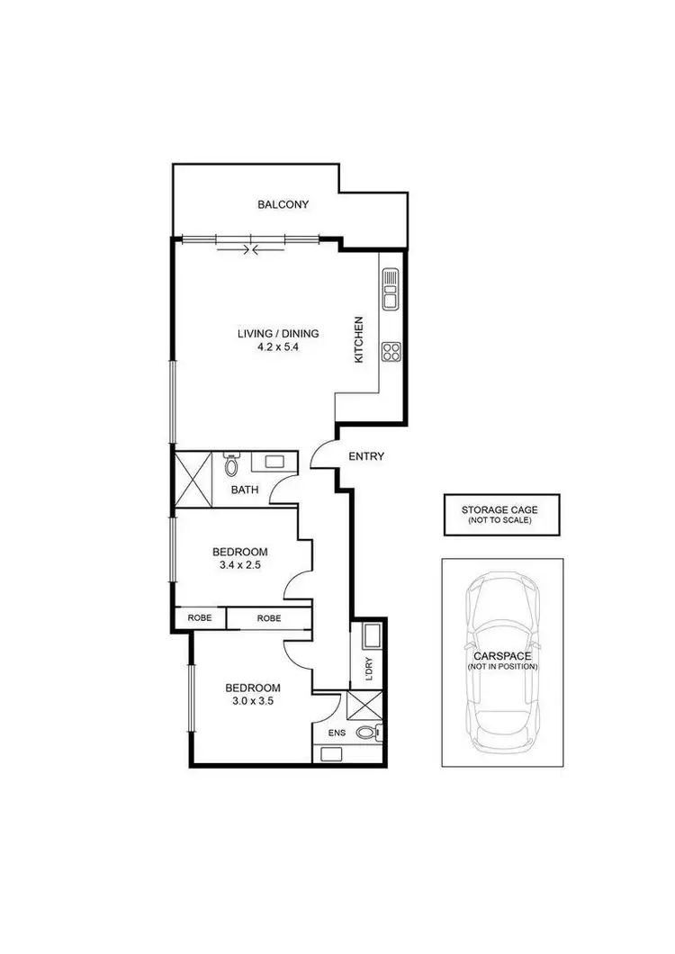 Floorplan of Homely apartment listing, 5/12 BALLANTYNE STREET, Thornbury VIC 3071