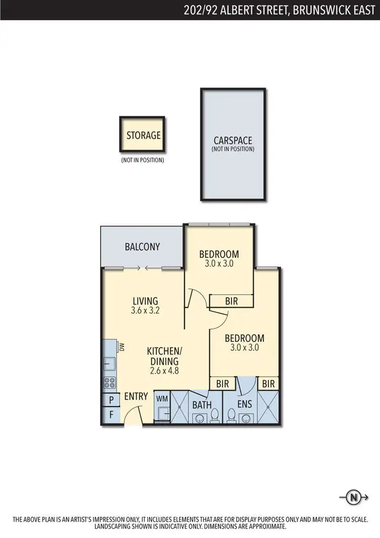 Floorplan of Homely apartment listing, 202/92-96 Albert Street, Brunswick East VIC 3057
