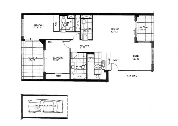 Floorplan of Homely apartment listing, 154/41 Rocklands Road, Wollstonecraft NSW 2065