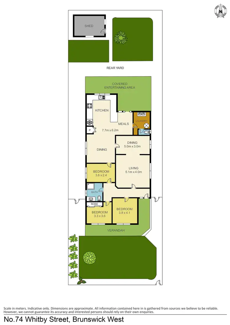 Floorplan of Homely house listing, 74 Whitby Street, Brunswick West VIC 3055