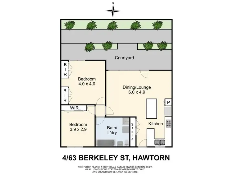 Floorplan of Homely apartment listing, 4/63 Berkeley Street, Hawthorn VIC 3122