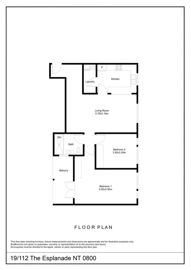 Floorplan of Homely apartment listing, 19/112 Esplanade, Darwin City NT 800