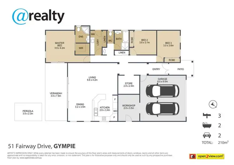 Floorplan of Homely house listing, 51 Fairway Drive, Gympie QLD 4570
