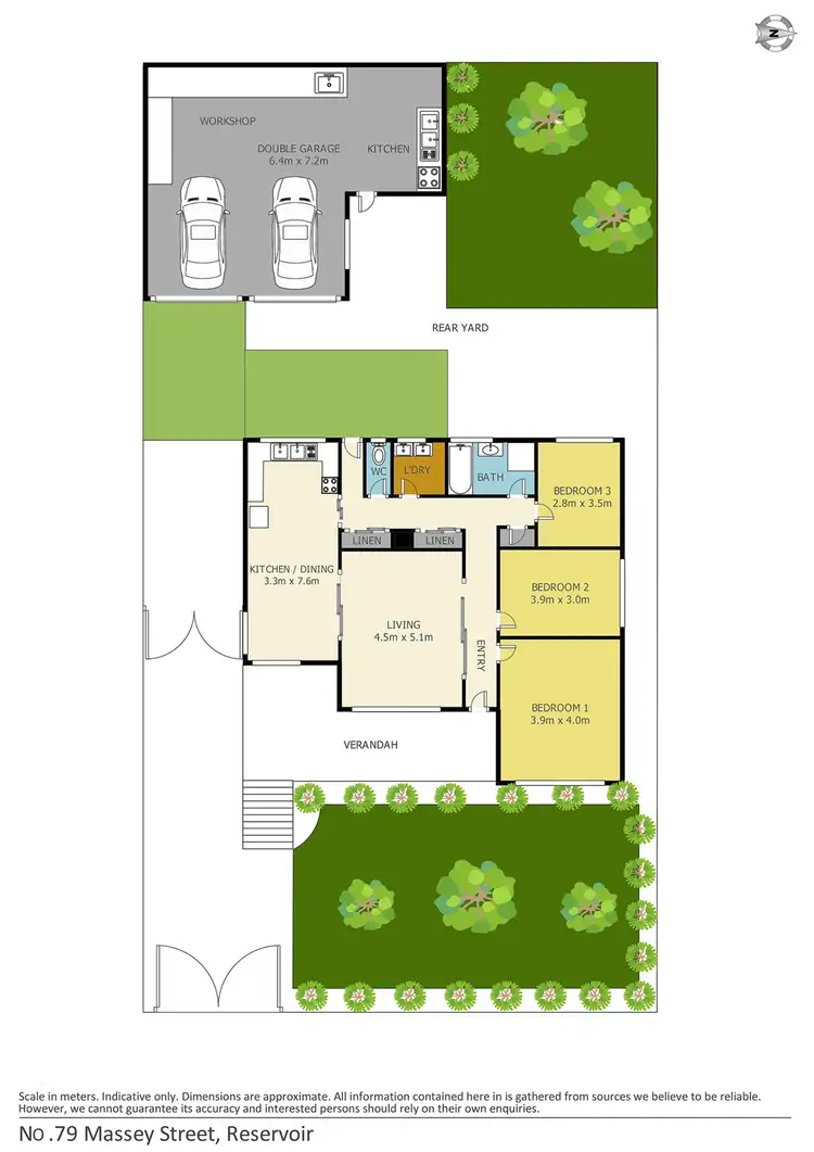Floorplan of Homely house listing, 79 Massey Avenue, Reservoir VIC 3073