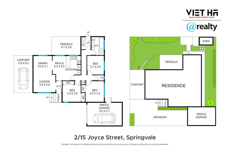 Floorplan of Homely unit listing, 2/15 Joyce Street, Springvale VIC 3171