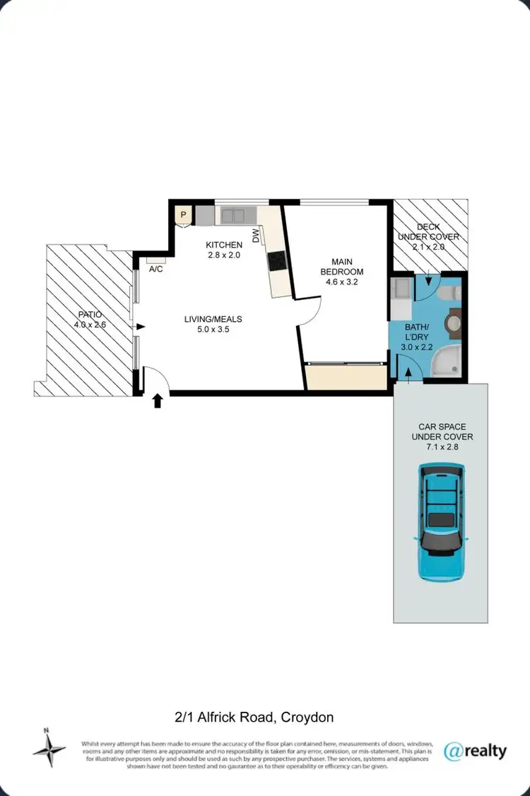 Floorplan of Homely unit listing, 2/1 Alfrick Road, Croydon VIC 3136