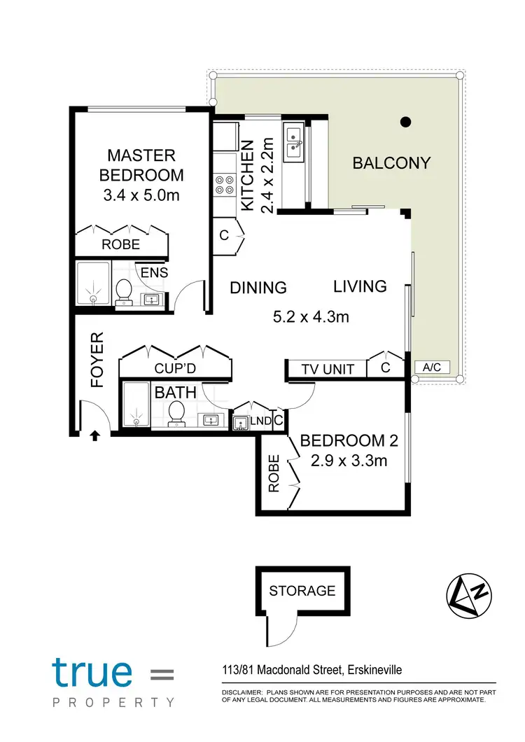 Floorplan of Homely apartment listing, 113/81 MacDonald Street, Erskineville NSW 2043