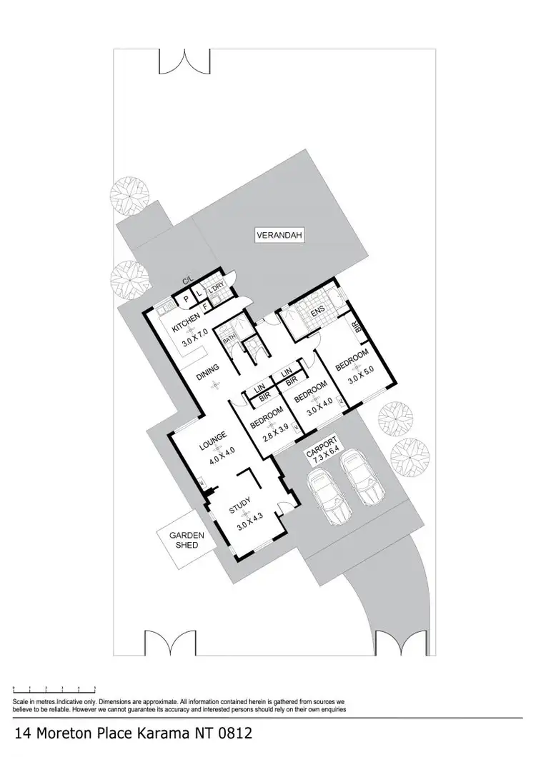 Floorplan of Homely house listing, 14 Moreton Place, Karama NT 812