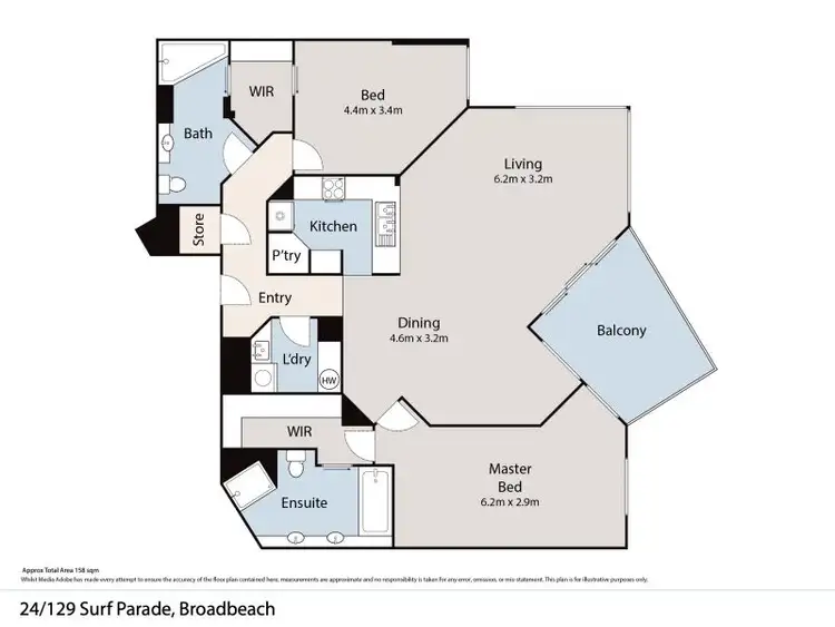 Floorplan of Homely apartment listing, 24/129 Surf Parade, Broadbeach QLD 4218