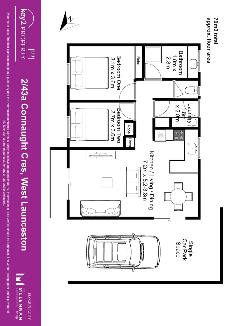 Floorplan of Homely house listing, 2/43A Connaught Crescent, West Launceston TAS 7250