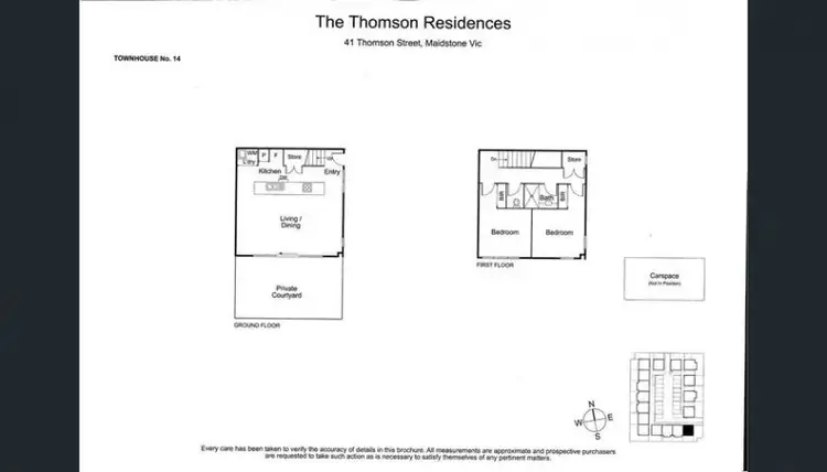 Floorplan of Homely townhouse listing, 14/41 Thomson Street, Maidstone VIC 3012
