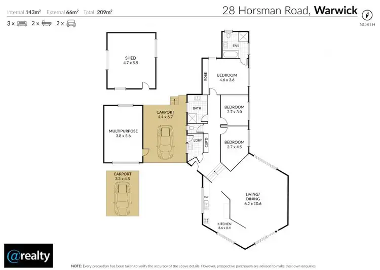 Floorplan of Homely house listing, 28 Horsman Road, Warwick QLD 4370