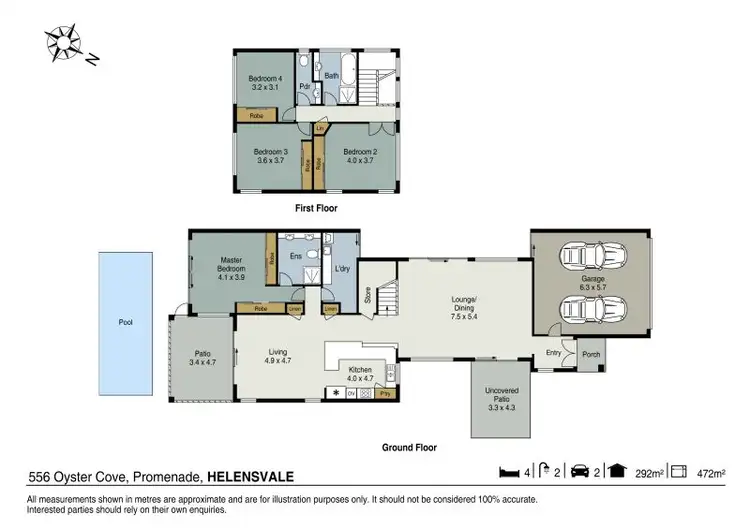 Floorplan of Homely house listing, 556 Oyster Cove Promenade, Helensvale QLD 4212