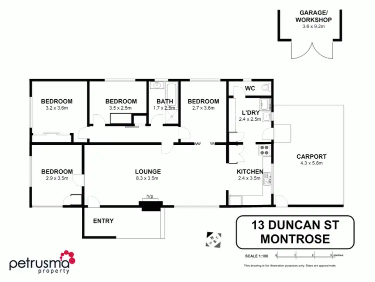 Floorplan of Homely house listing, 13 Duncan Street, Montrose TAS 7010