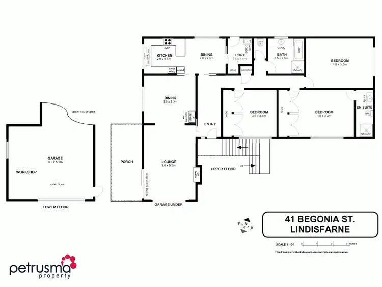 Floorplan of Homely house listing, 41 Begonia Street, Lindisfarne TAS 7015