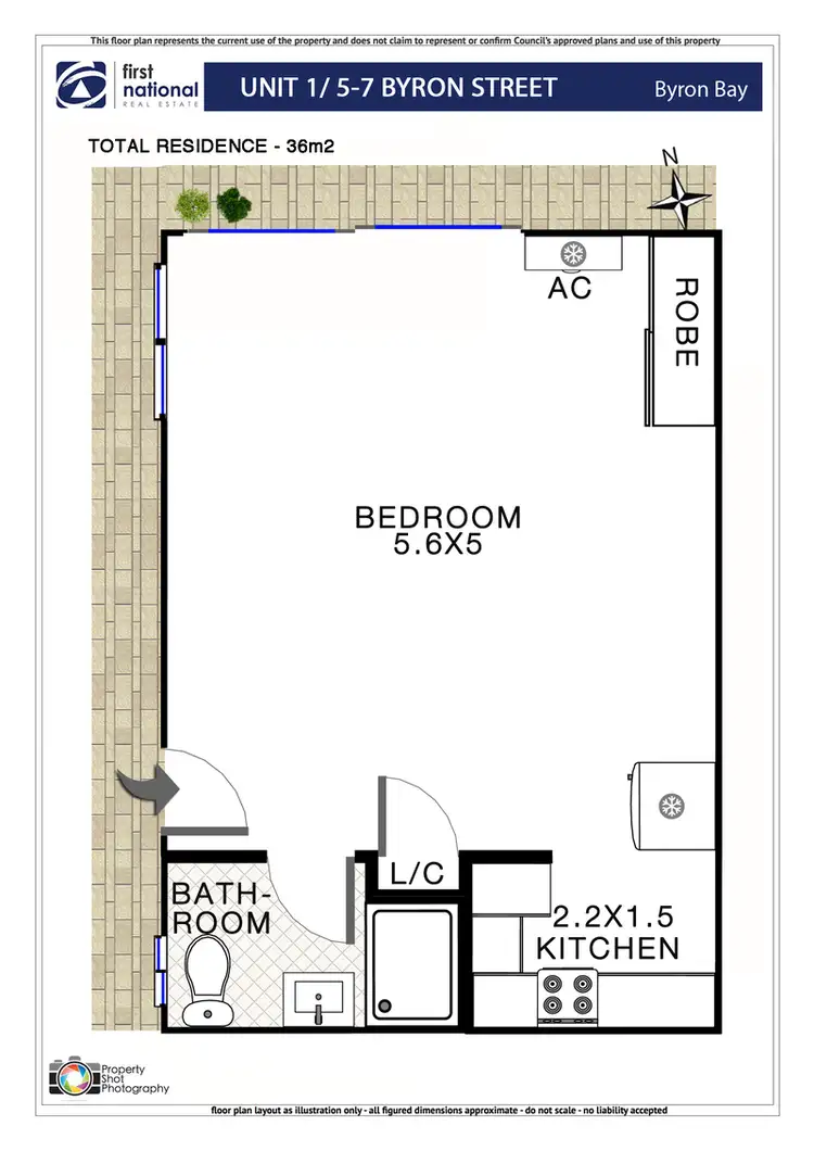Floorplan of Homely unit listing, 1/5-7 Byron Street, Byron Bay NSW 2481