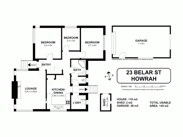 Floorplan of Homely house listing, 23 Belar Street, Howrah TAS 7018