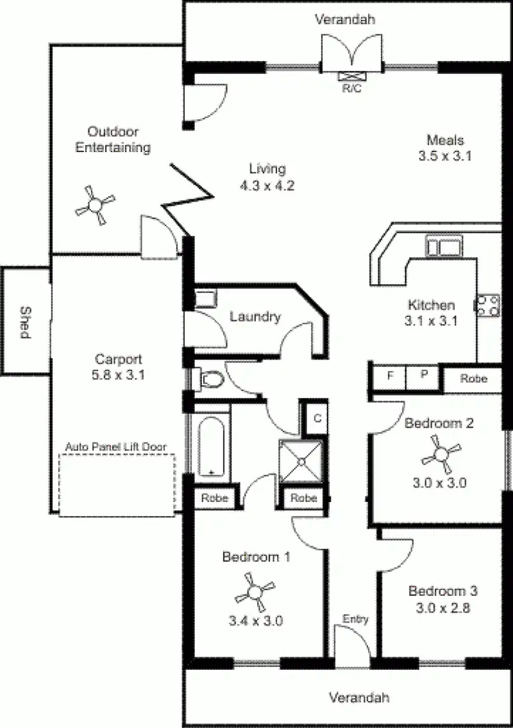 Floorplan of Homely house listing, 36 Claremont Rd, Golden Grove SA 5125