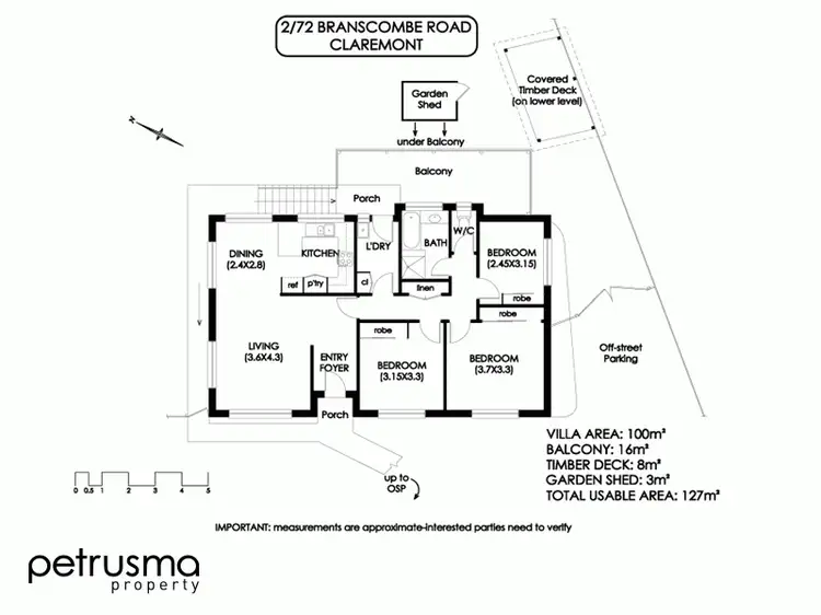 Floorplan of Homely unit listing, 2/72 Branscombe Rd, Claremont TAS 7011