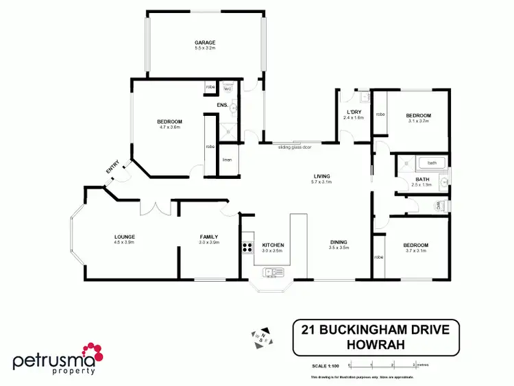 Floorplan of Homely house listing, 21 Buckingham Drive, Howrah TAS 7018