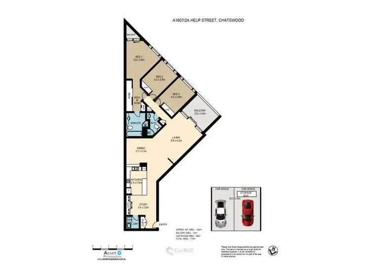 Floorplan of Homely apartment listing, 1607/2A Help Street, Chatswood NSW 2067