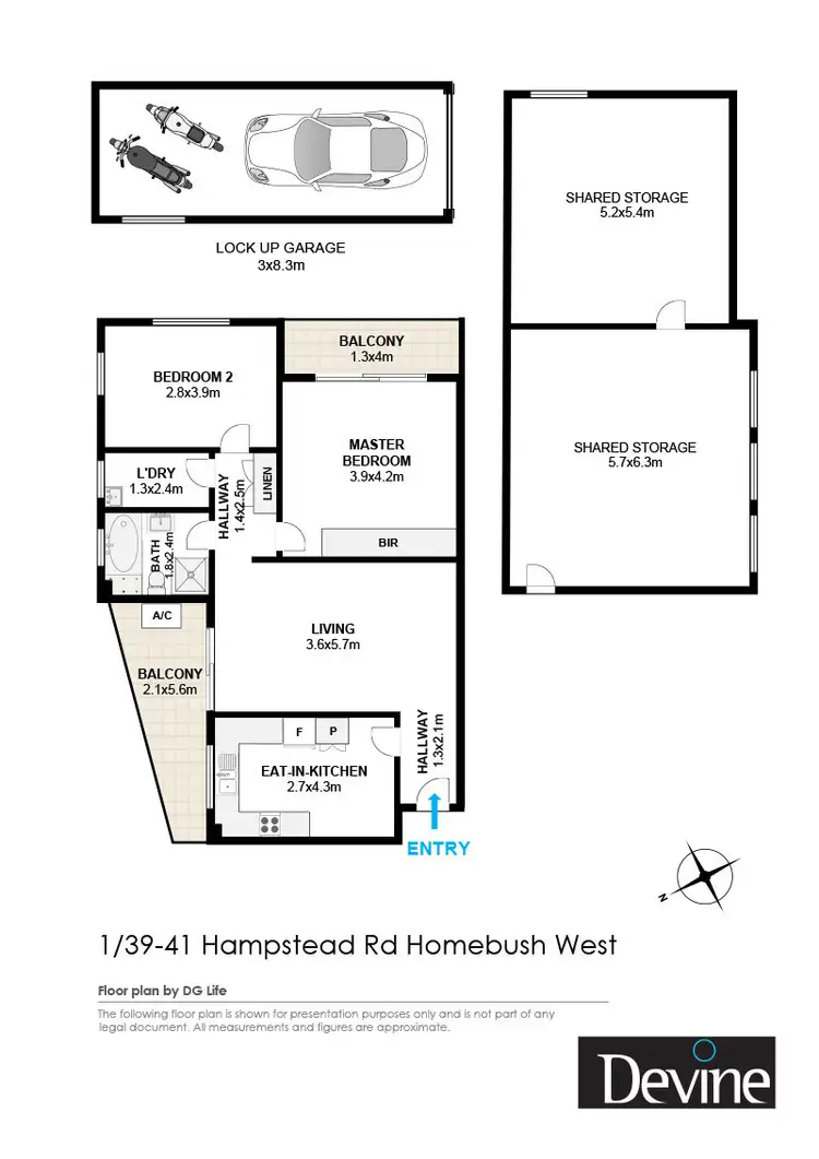 Floorplan of Homely apartment listing, 1/39-41 Hampstead Road, Homebush West NSW 2140