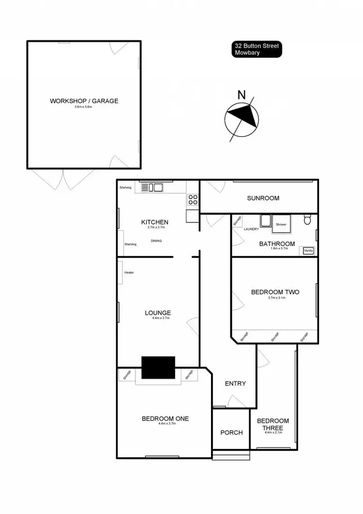 Floorplan of Homely house listing, 32 Button Street, Mowbray TAS 7248