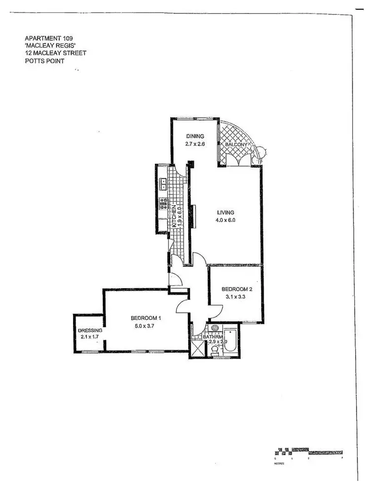 Floorplan of Homely apartment listing, 109/12 Macleay Street, Potts Point NSW 2011