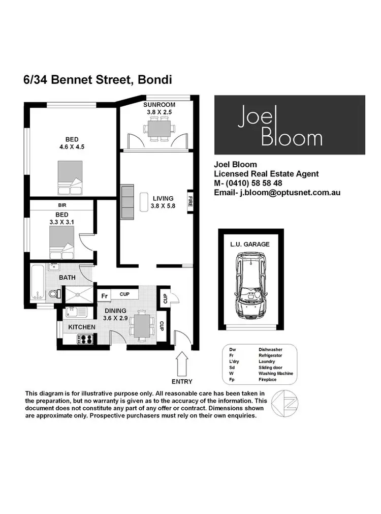 Floorplan of Homely apartment listing, 6/34 Bennett Street, Bondi NSW 2026