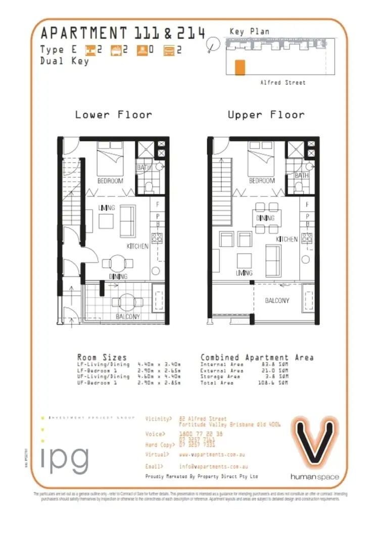Floorplan of Homely apartment listing, 111/82 Alfred Street, Fortitude Valley QLD 4006