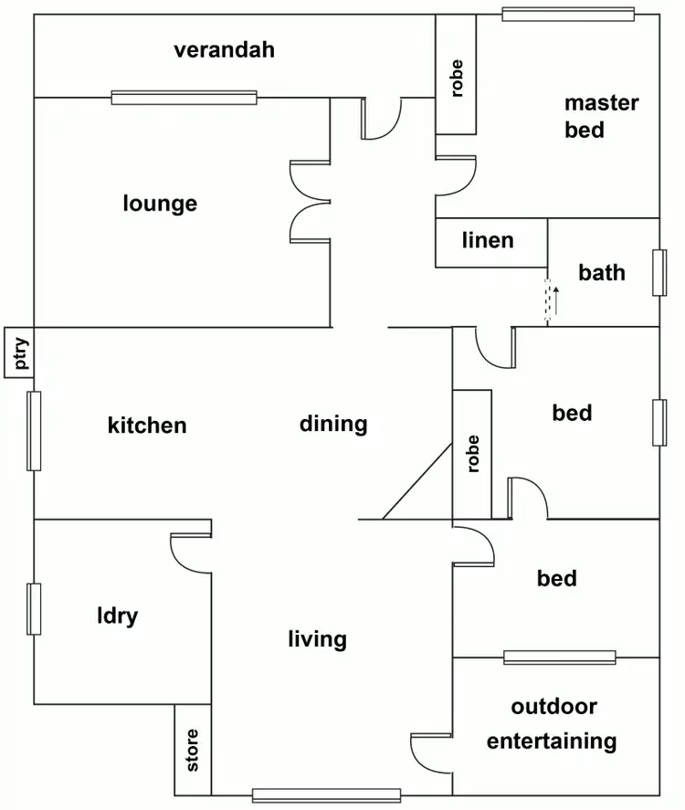Floorplan of Homely house listing, 3 Harriett Street, Horsham VIC 3400