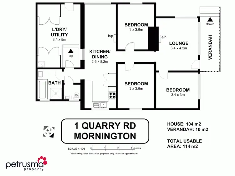 Floorplan of Homely house listing, 1 Quarry Road, Mornington TAS 7018